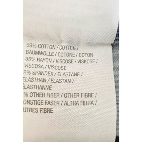 LOGO Lori Goldstein Brook Blue Petite Printed Stretch Twill Ankle Jeans Size 2P - Picture 8 of 10